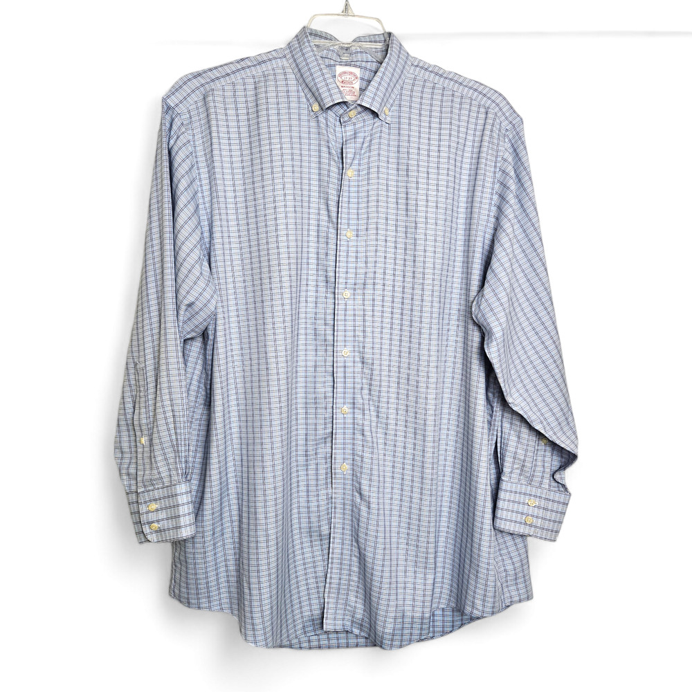 Brooks Brothers Men's Checked Plaid Madison Button-Down Shirt Size 17-33